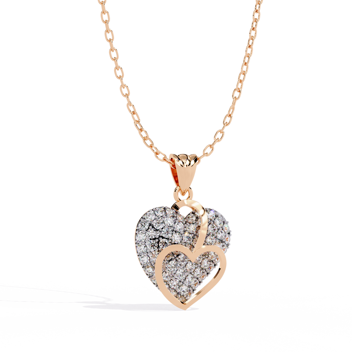 lab grown diamond | moissanite Jewellery Net Heart Lab Grown Diamond OR Moissanite Pendant by Rabbito Jewels