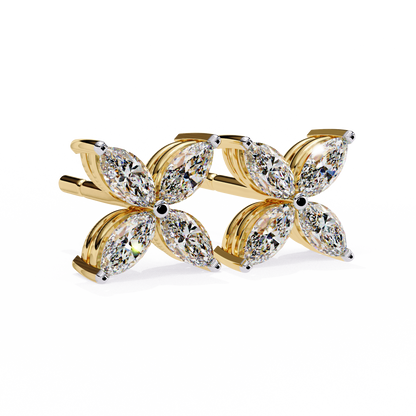 lab grown diamond | moissanite Jewellery Platinum Desire Lab Grown OR Moissanite Marquise Earrings by Rabbito Jewels