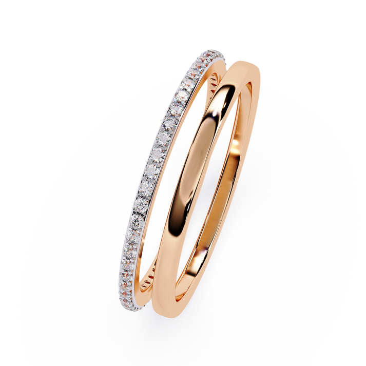 lab grown diamond | moissanite Jewellery Kika Couple Bend Lab Grown Diamond OR Moissanite Ring by Rabbito Jewels