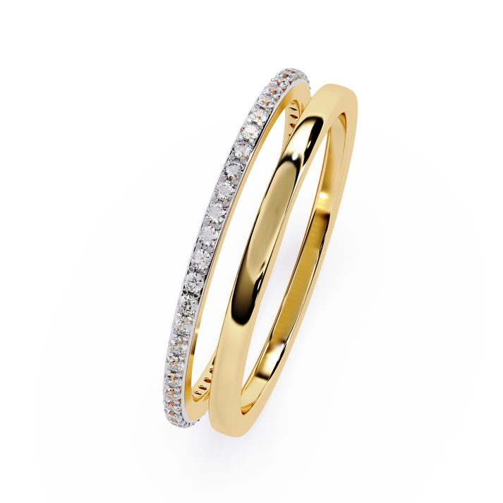 lab grown diamond | moissanite Jewellery Kika Couple Bend Lab Grown Diamond OR Moissanite Ring by Rabbito Jewels