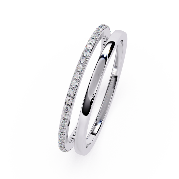 lab grown diamond | moissanite Jewellery Kika Couple Bend Lab Grown Diamond OR Moissanite Ring by Rabbito Jewels