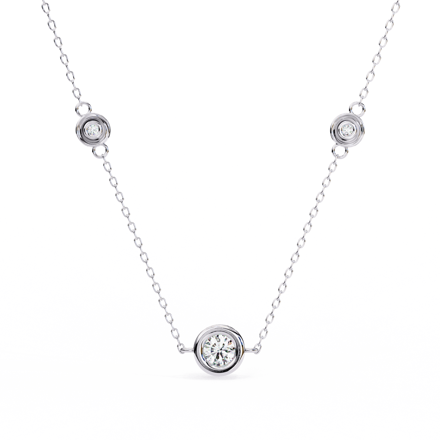 lab grown diamond | moissanite Jewellery Triana Lab Grown Diamond OR Moissanite Pendant White Gold 14K by Rabbito Jewels