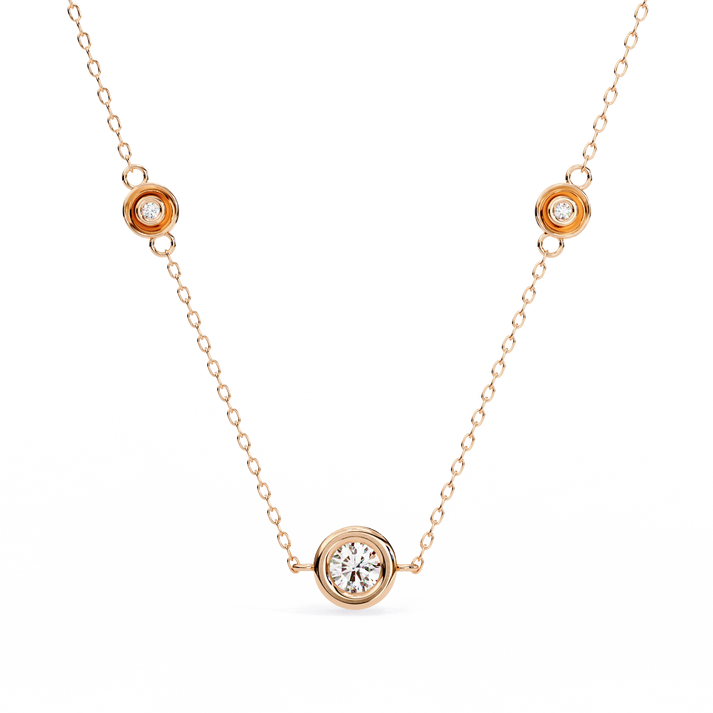lab grown diamond | moissanite Jewellery Triana Lab Grown Diamond OR Moissanite Pendant Rose Gold 18K by Rabbito Jewels