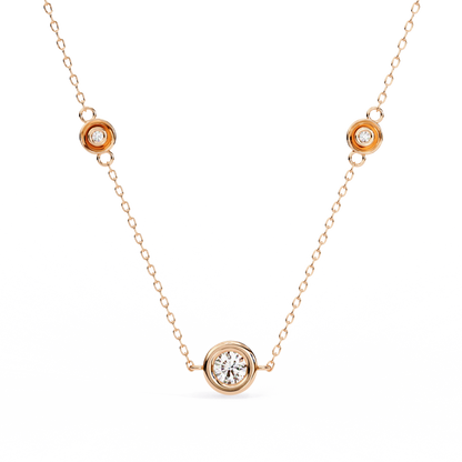 lab grown diamond | moissanite Jewellery Triana Lab Grown Diamond OR Moissanite Pendant Rose Gold 14K by Rabbito Jewels