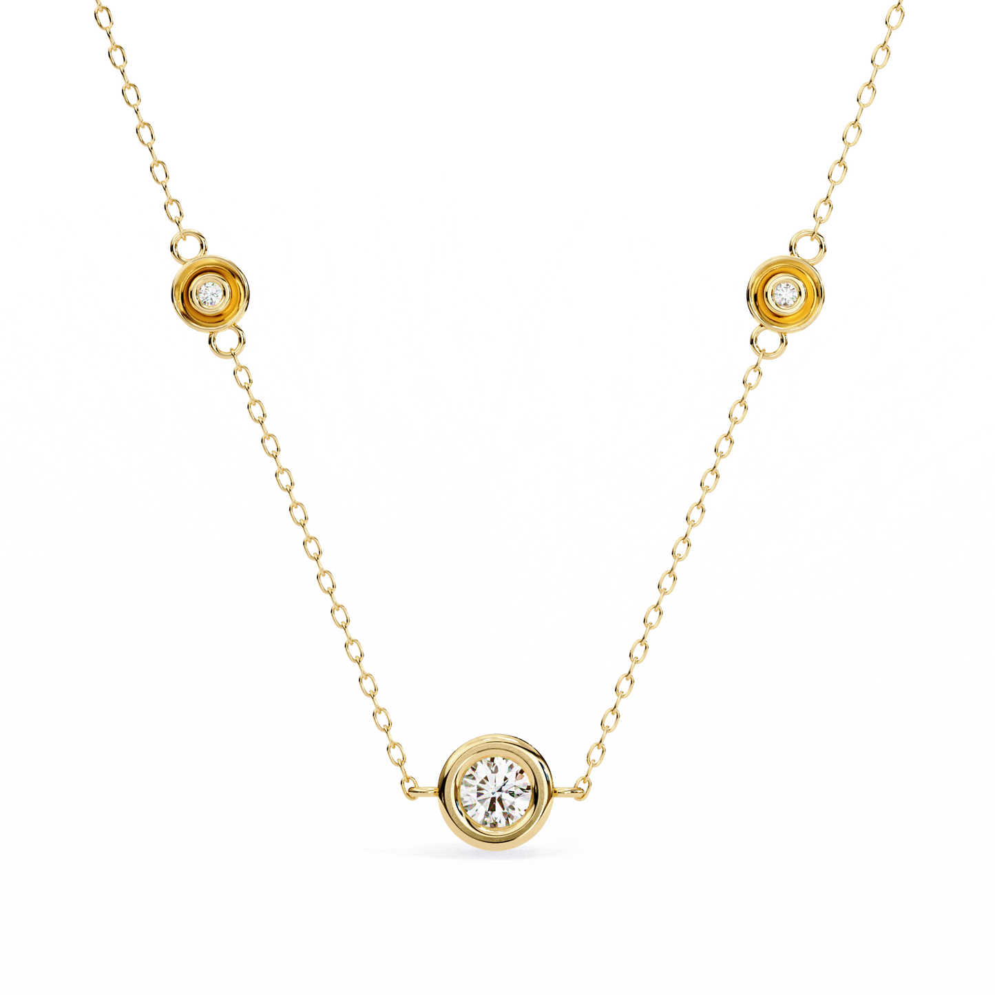 lab grown diamond | moissanite Jewellery Triana Lab Grown Diamond OR Moissanite Pendant Yellow Gold 14K by Rabbito Jewels