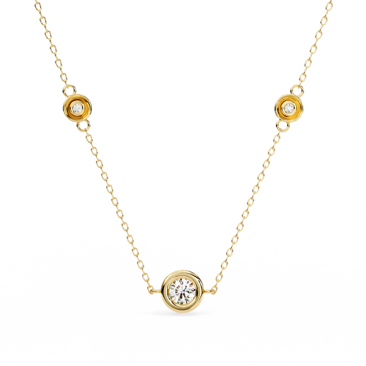 lab grown diamond | moissanite Jewellery Triana Lab Grown Diamond OR Moissanite Pendant Yellow Gold 14K by Rabbito Jewels