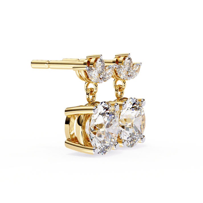 lab grown diamond | moissanite Jewellery Dynasty Dazzle Lab Grown OR Moissanite Teardrop Earrings by Rabbito Jewels