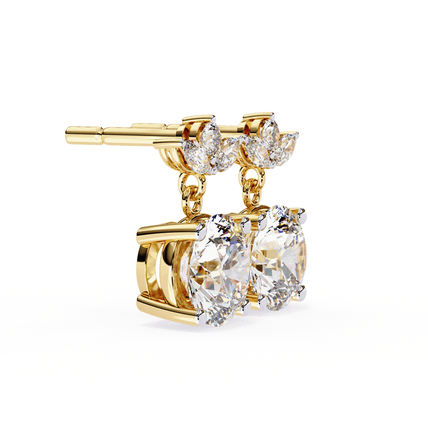 lab grown diamond | moissanite Jewellery Dynasty Dazzle Lab Grown OR Moissanite Teardrop Earrings by Rabbito Jewels