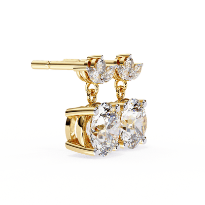 lab grown diamond | moissanite Jewellery Dynasty Dazzle Lab Grown OR Moissanite Teardrop Earrings by Rabbito Jewels