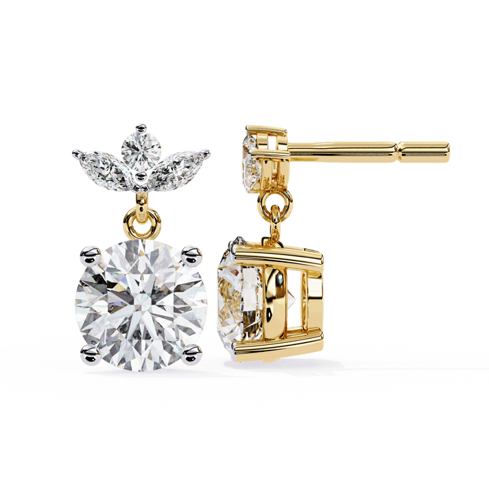 lab grown diamond | moissanite Jewellery Dynasty Dazzle Lab Grown OR Moissanite Teardrop Earrings by Rabbito Jewels