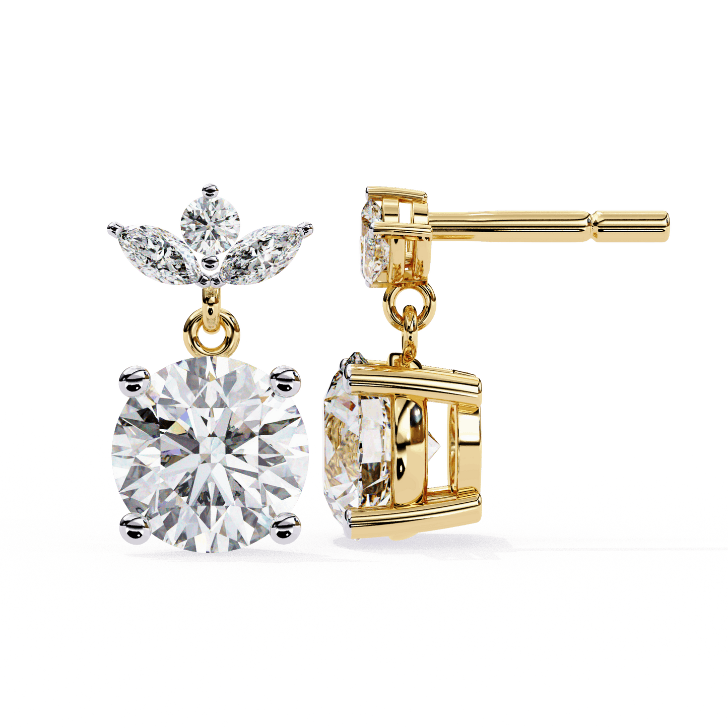 lab grown diamond | moissanite Jewellery Dynasty Dazzle Lab Grown OR Moissanite Teardrop Earrings by Rabbito Jewels