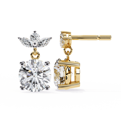 lab grown diamond | moissanite Jewellery Dynasty Dazzle Lab Grown OR Moissanite Teardrop Earrings by Rabbito Jewels