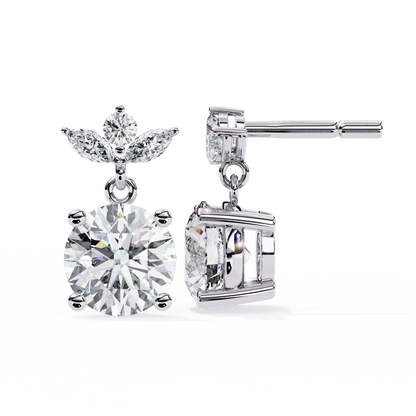 lab grown diamond | moissanite Jewellery Dynasty Dazzle Lab Grown OR Moissanite Teardrop Earrings by Rabbito Jewels