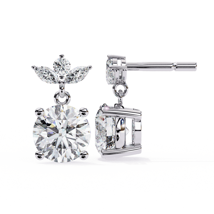 lab grown diamond | moissanite Jewellery Dynasty Dazzle Lab Grown OR Moissanite Teardrop Earrings by Rabbito Jewels