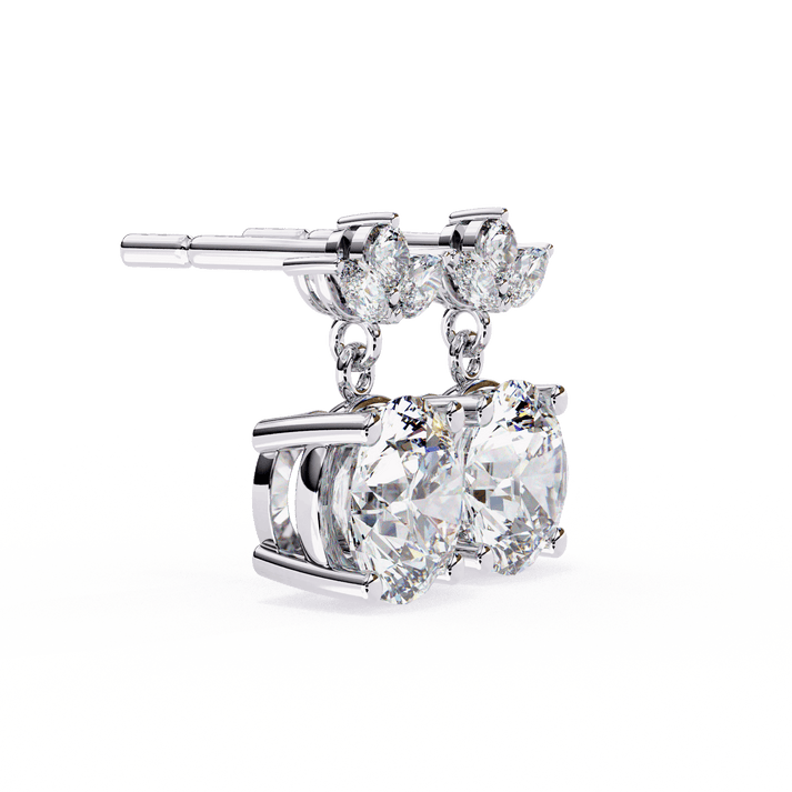 lab grown diamond | moissanite Jewellery Dynasty Dazzle Lab Grown OR Moissanite Teardrop Earrings by Rabbito Jewels