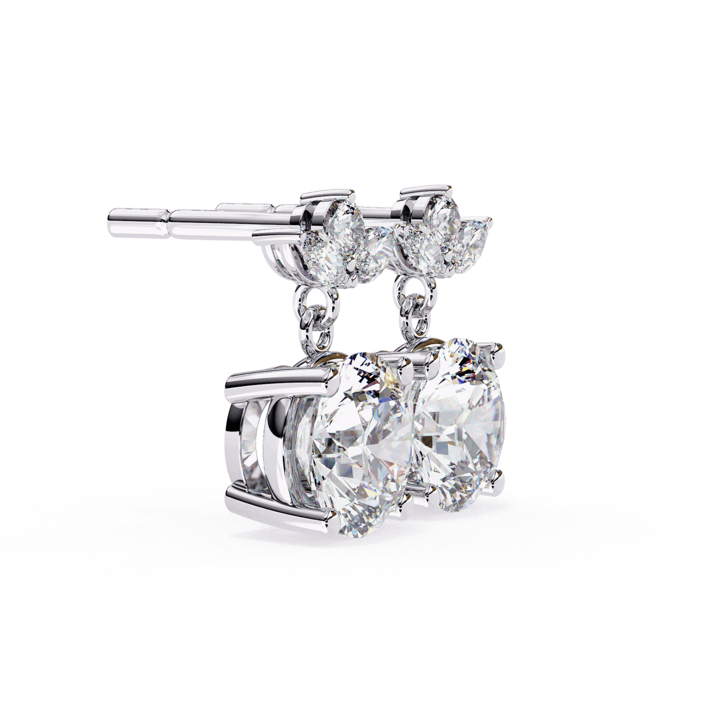 lab grown diamond | moissanite Jewellery Dynasty Dazzle Lab Grown OR Moissanite Teardrop Earrings by Rabbito Jewels