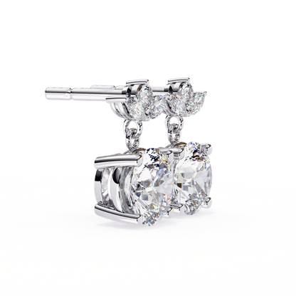 lab grown diamond | moissanite Jewellery Dynasty Dazzle Lab Grown OR Moissanite Teardrop Earrings by Rabbito Jewels