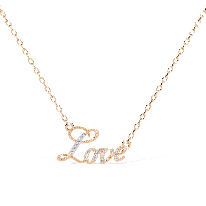 lab grown diamond | moissanite Jewellery Loving Proclaim Lab Grown Diamond OR Moissanite Pendant Rose Gold 14K by Rabbito Jewels