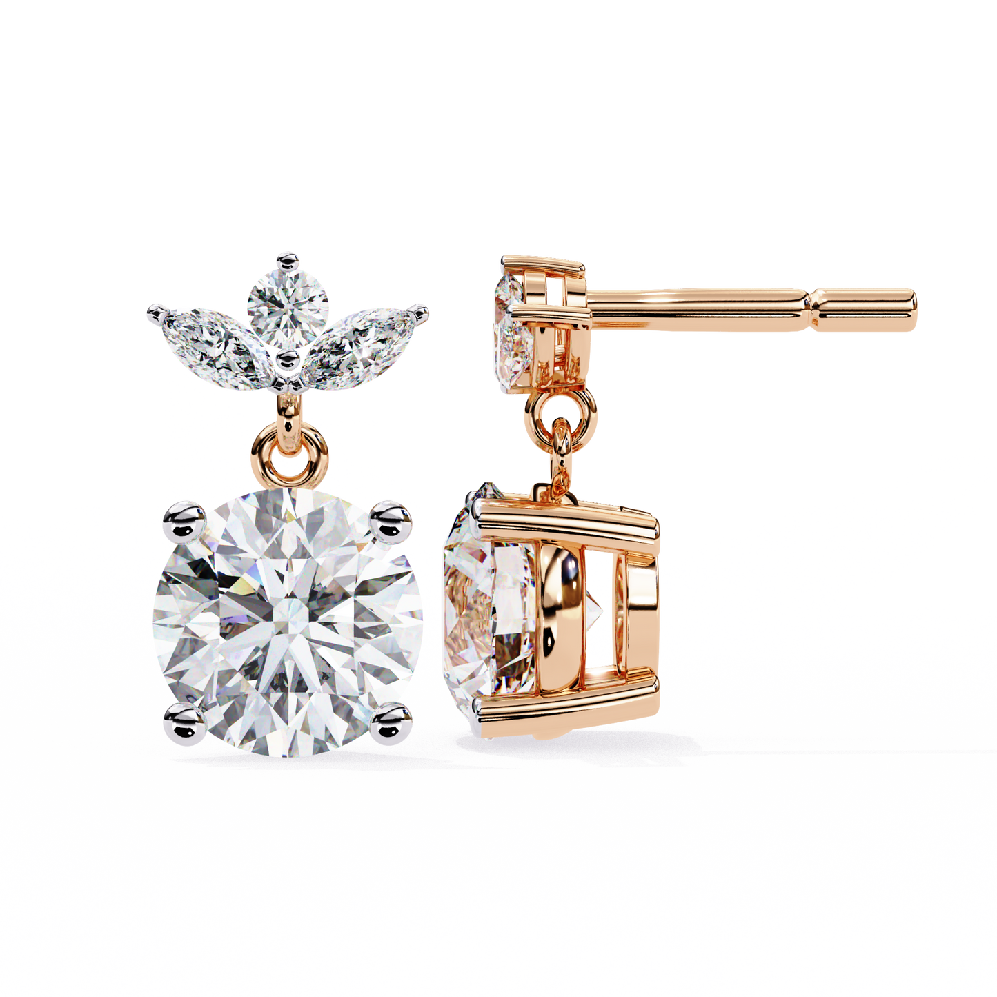 lab grown diamond | moissanite Jewellery Dynasty Dazzle Lab Grown OR Moissanite Teardrop Earrings by Rabbito Jewels