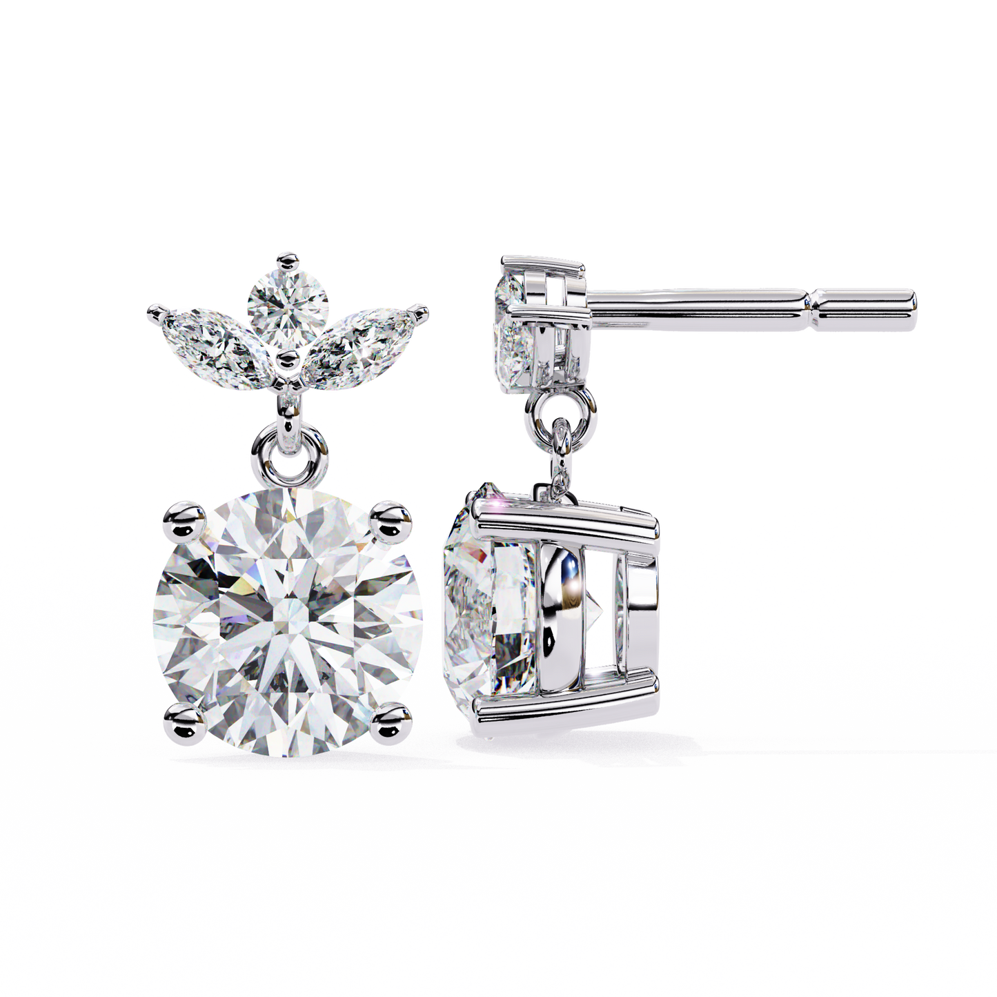 lab grown diamond | moissanite Jewellery Dynasty Dazzle Lab Grown OR Moissanite Teardrop Earrings by Rabbito Jewels