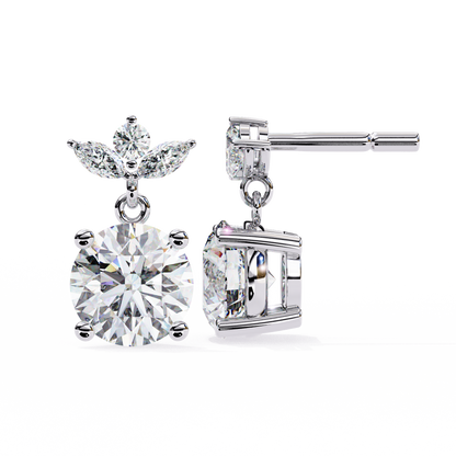 lab grown diamond | moissanite Jewellery Dynasty Dazzle Lab Grown OR Moissanite Teardrop Earrings by Rabbito Jewels