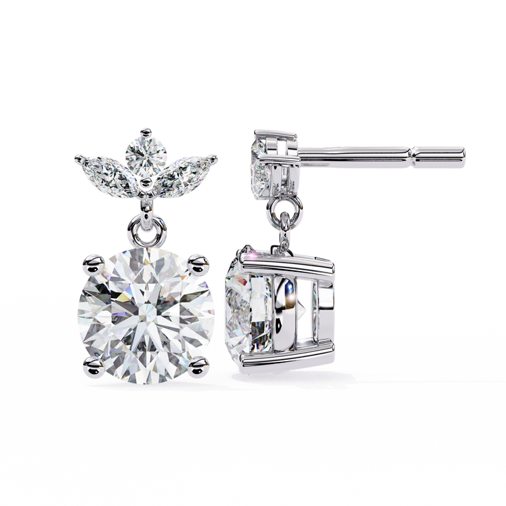 lab grown diamond | moissanite Jewellery Dynasty Dazzle Lab Grown OR Moissanite Teardrop Earrings by Rabbito Jewels