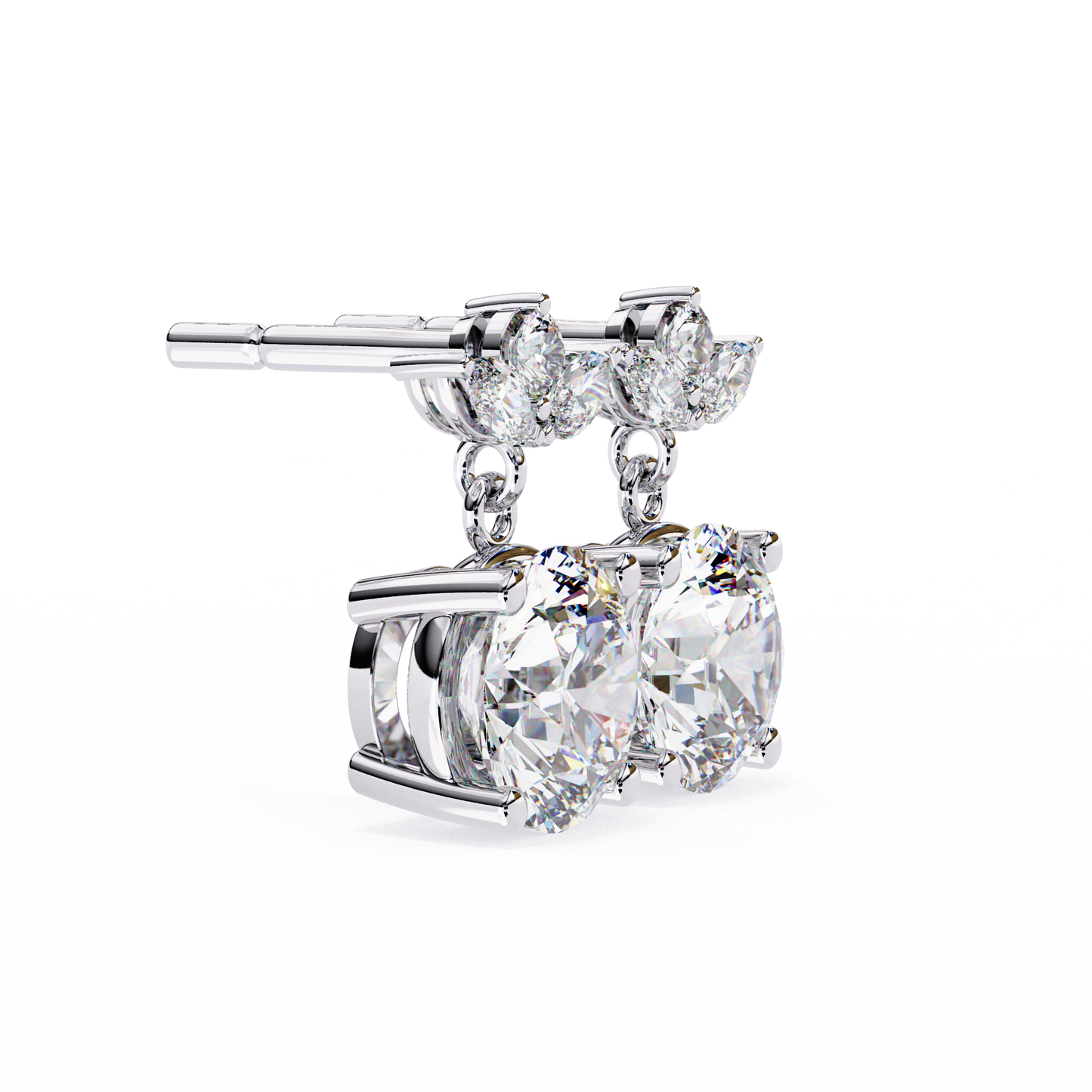 lab grown diamond | moissanite Jewellery Dynasty Dazzle Lab Grown OR Moissanite Teardrop Earrings by Rabbito Jewels