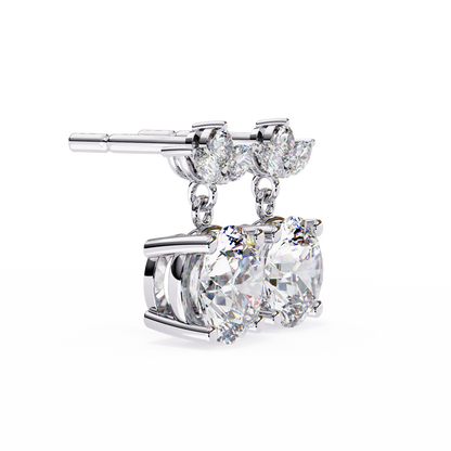 lab grown diamond | moissanite Jewellery Dynasty Dazzle Lab Grown OR Moissanite Teardrop Earrings by Rabbito Jewels