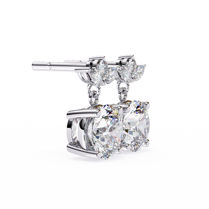 lab grown diamond | moissanite Jewellery Dynasty Dazzle Lab Grown OR Moissanite Teardrop Earrings by Rabbito Jewels