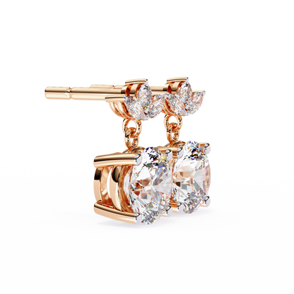 lab grown diamond | moissanite Jewellery Dynasty Dazzle Lab Grown OR Moissanite Teardrop Earrings by Rabbito Jewels