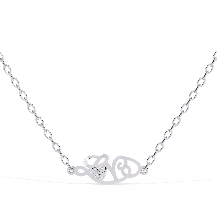 lab grown diamond | moissanite Jewellery Spring Love Lab Grown Diamond OR Moissanite Pendant White Gold 14K by Rabbito Jewels