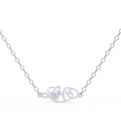 lab grown diamond | moissanite Jewellery Spring Love Lab Grown Diamond OR Moissanite Pendant White Gold 18K by Rabbito Jewels