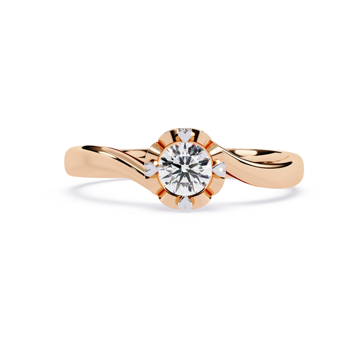 lab grown diamond | moissanite Jewellery The Miracle Curl Lab Grown Diamond OR Moissanite Ring Rose Gold 18K by Rabbito Jewels