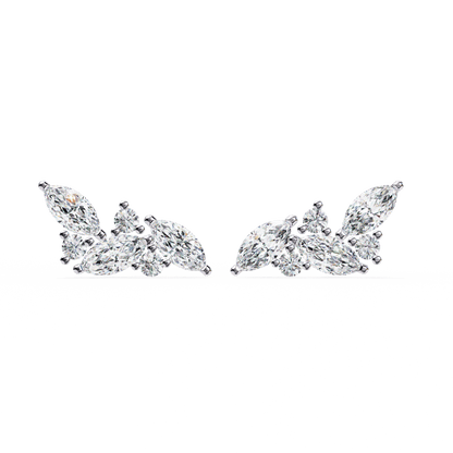 lab grown diamond | moissanite Jewellery Orion’s Spark Lab Grown OR Moissanite Earrings Yellow Gold 14K by Rabbito Jewels