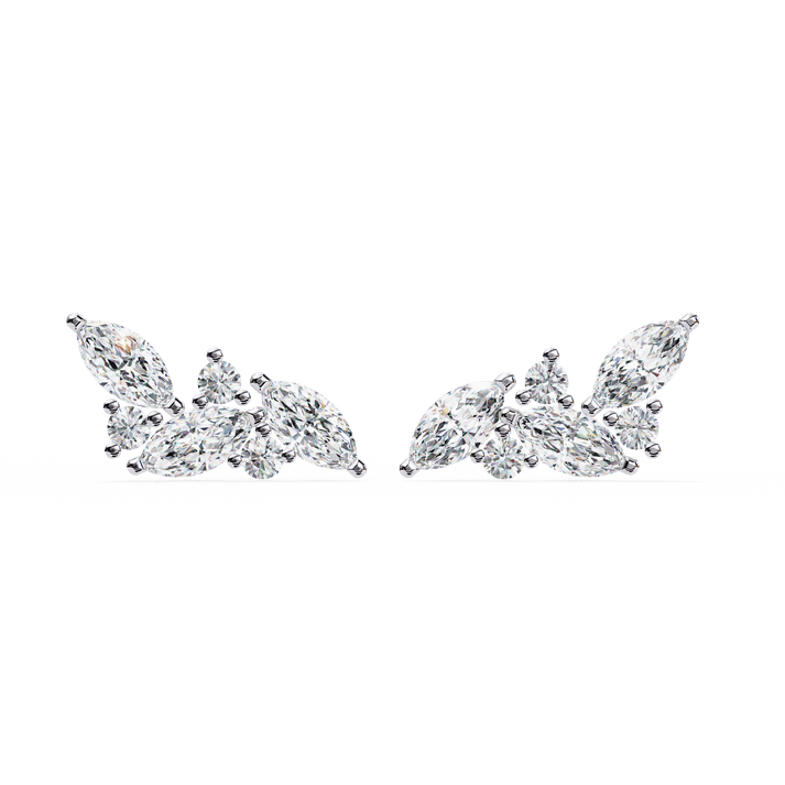 lab grown diamond | moissanite Jewellery Orion’s Spark Lab Grown OR Moissanite Earrings Yellow Gold 18K by Rabbito Jewels