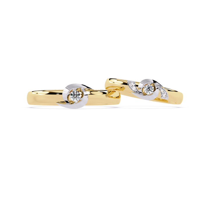 lab grown diamond | moissanite Jewellery Myrella Couple Lab Grown Diamond OR Moissanite Ring Yellow Gold 14K by Rabbito Jewels