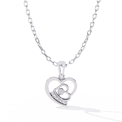 lab grown diamond | moissanite Jewellery Lover Heart Lab Grown Diamond OR Moissanite Pendant by Rabbito Jewels