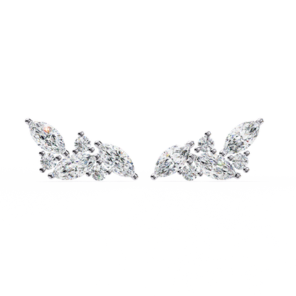 lab grown diamond | moissanite Jewellery Orion’s Spark Lab Grown OR Moissanite Earrings Silver by Rabbito Jewels