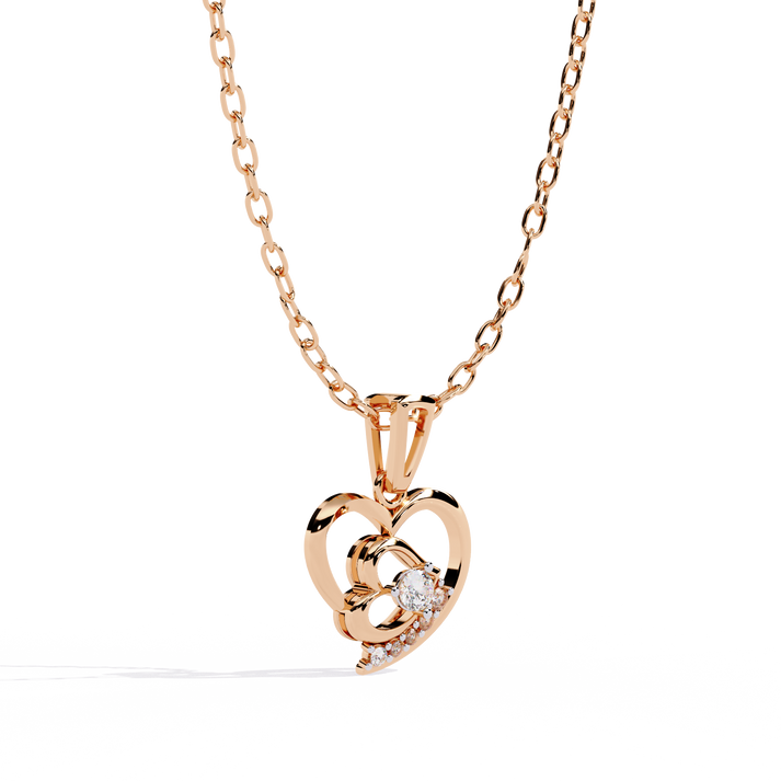 lab grown diamond | moissanite Jewellery Lover Heart Lab Grown Diamond OR Moissanite Pendant by Rabbito Jewels