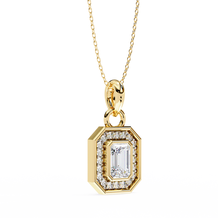 lab grown diamond | moissanite Jewellery Harmony Halo Lab Grown Diamond OR Moissanite Pendant by Rabbito Jewels