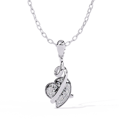 lab grown diamond | moissanite Jewellery Snack Heart Lab Grown Diamond OR Moissanite Pendant Silver by Rabbito Jewels