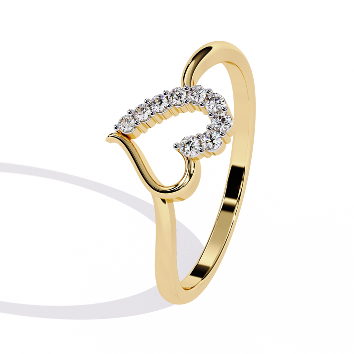 lab grown diamond | moissanite Jewellery Graceful Heart Lab Grown Diamond OR Moissanite Ring by Rabbito Jewels