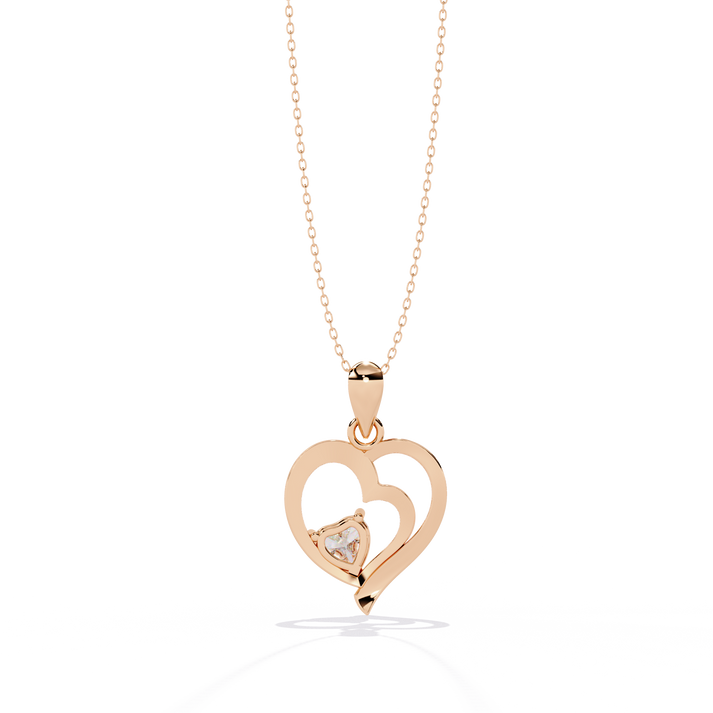 lab grown diamond | moissanite Jewellery Cubic Heart Lab Grown Diamond OR Moissanite Pendant by Rabbito Jewels