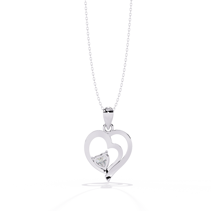 lab grown diamond | moissanite Jewellery Cubic Heart Lab Grown Diamond OR Moissanite Pendant by Rabbito Jewels