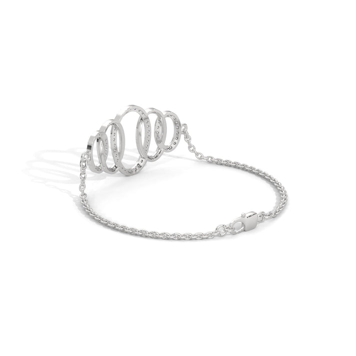 lab grown diamond | moissanite Jewellery Crystal Circular Lab Grown Diamond OR Moissanite Bracelet by Rabbito Jewels