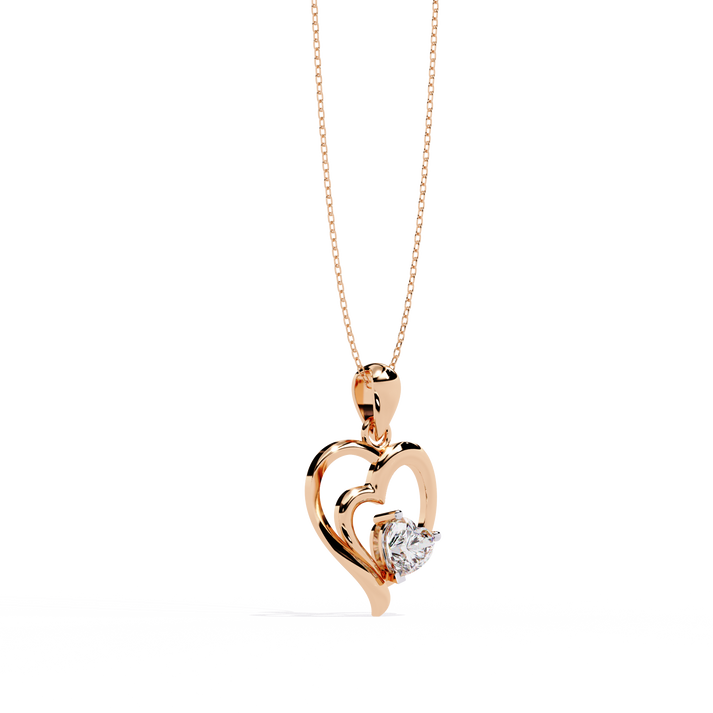 lab grown diamond | moissanite Jewellery Cubic Heart Lab Grown Diamond OR Moissanite Pendant by Rabbito Jewels