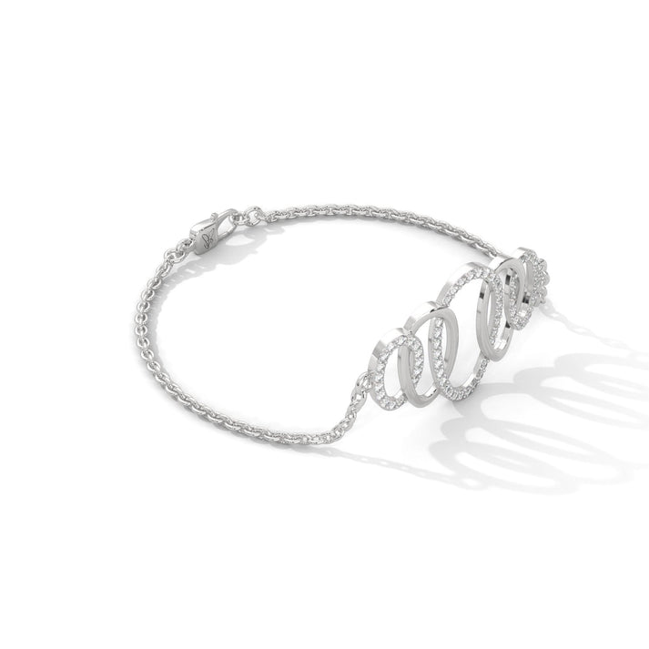 lab grown diamond | moissanite Jewellery Crystal Circular Lab Grown Diamond OR Moissanite Bracelet by Rabbito Jewels