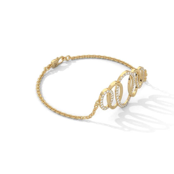 lab grown diamond | moissanite Jewellery Crystal Circular Lab Grown Diamond OR Moissanite Bracelet by Rabbito Jewels