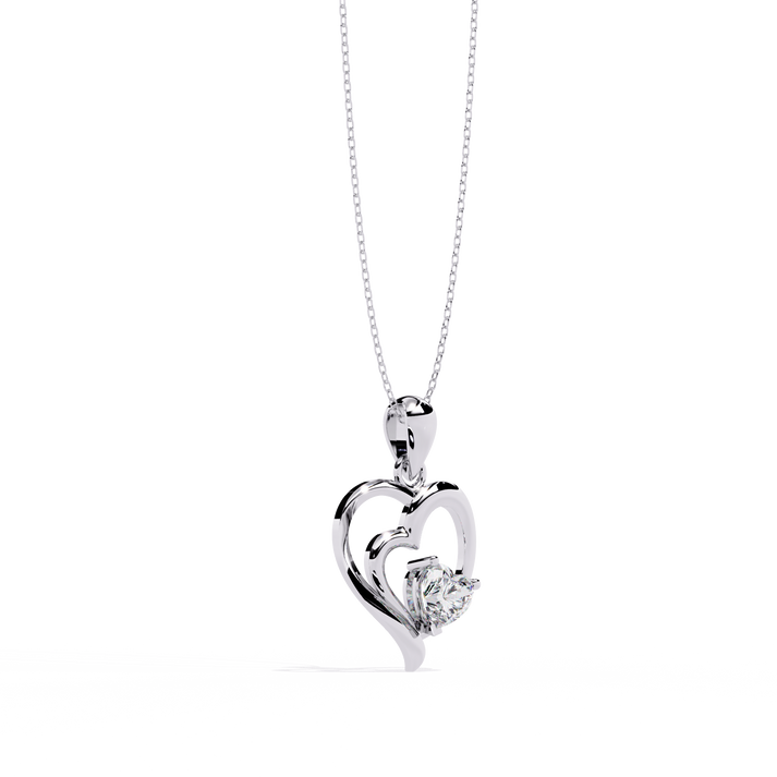 lab grown diamond | moissanite Jewellery Cubic Heart Lab Grown Diamond OR Moissanite Pendant by Rabbito Jewels