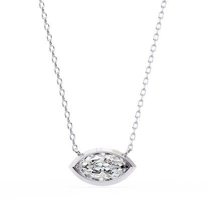 lab grown diamond | moissanite Jewellery Elena Lab Grown Diamond OR Moissanite Pendant White Gold 14K by Rabbito Jewels